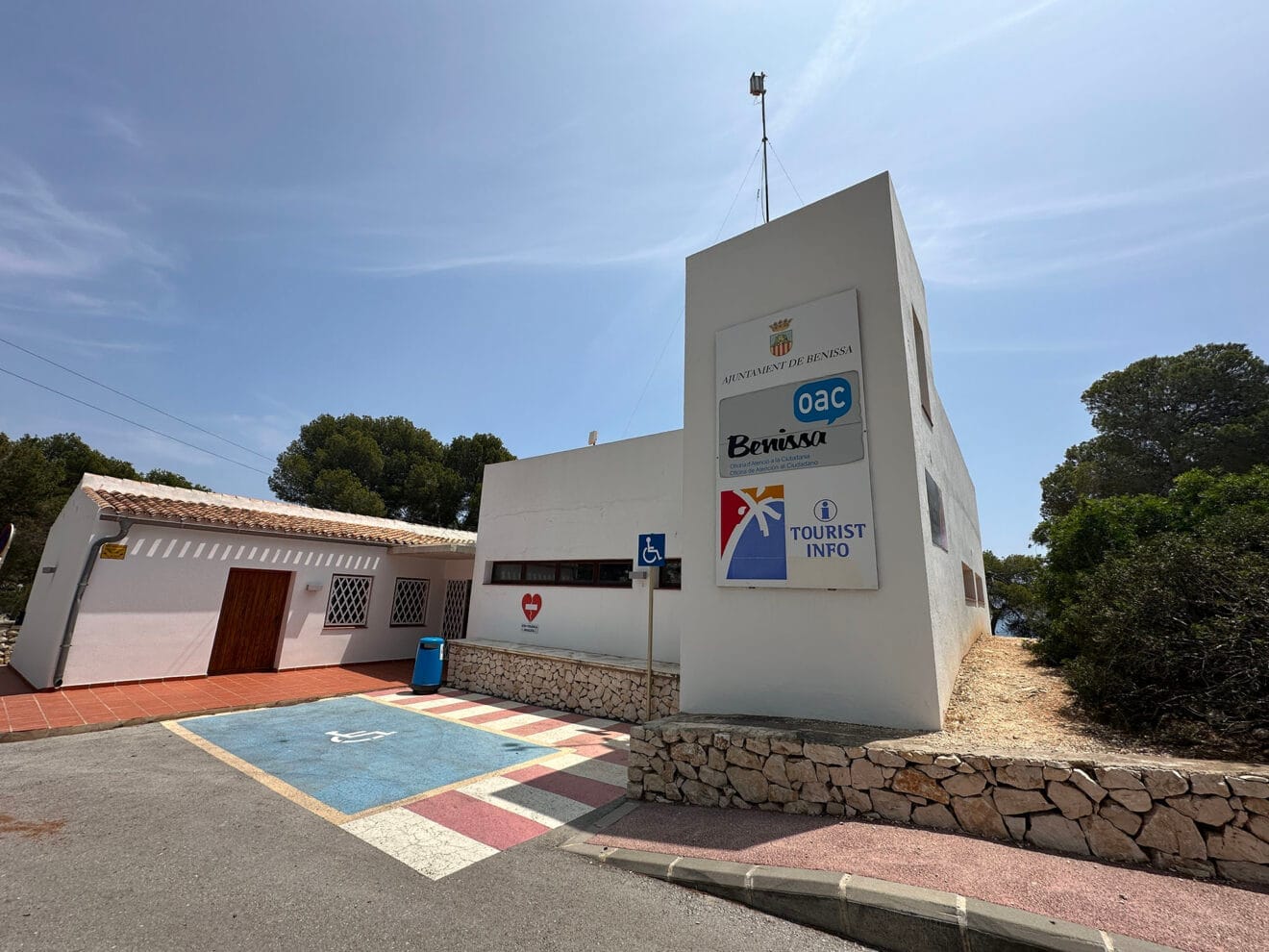 Oficina de turismo de Benissa en la zona de la costa