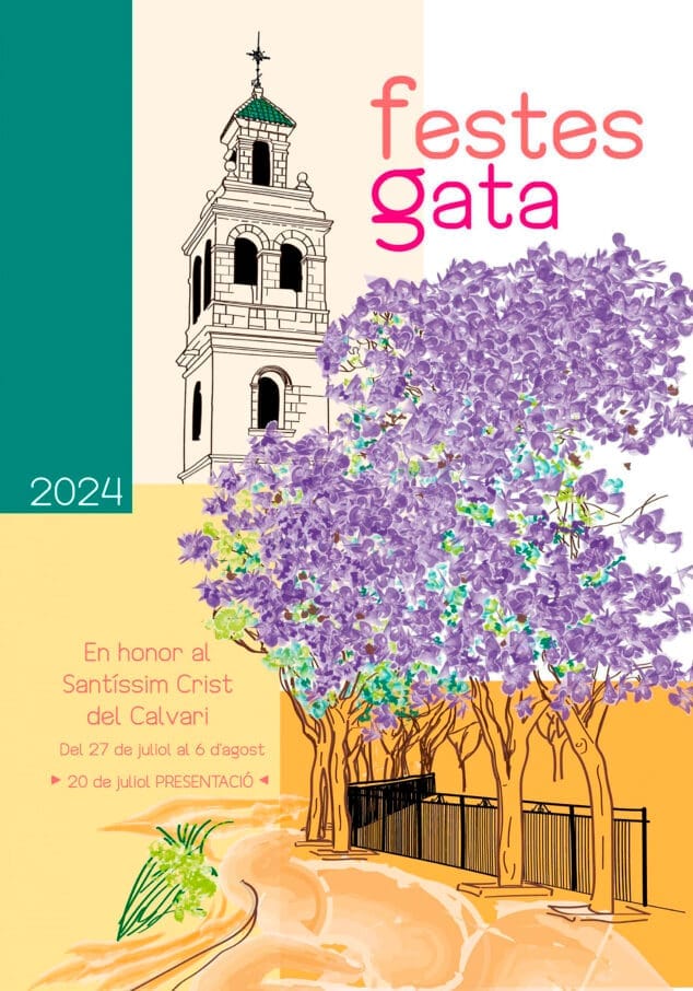 Imagen: Portada de las fiestas patronales de Gata de Gorgos de 2024