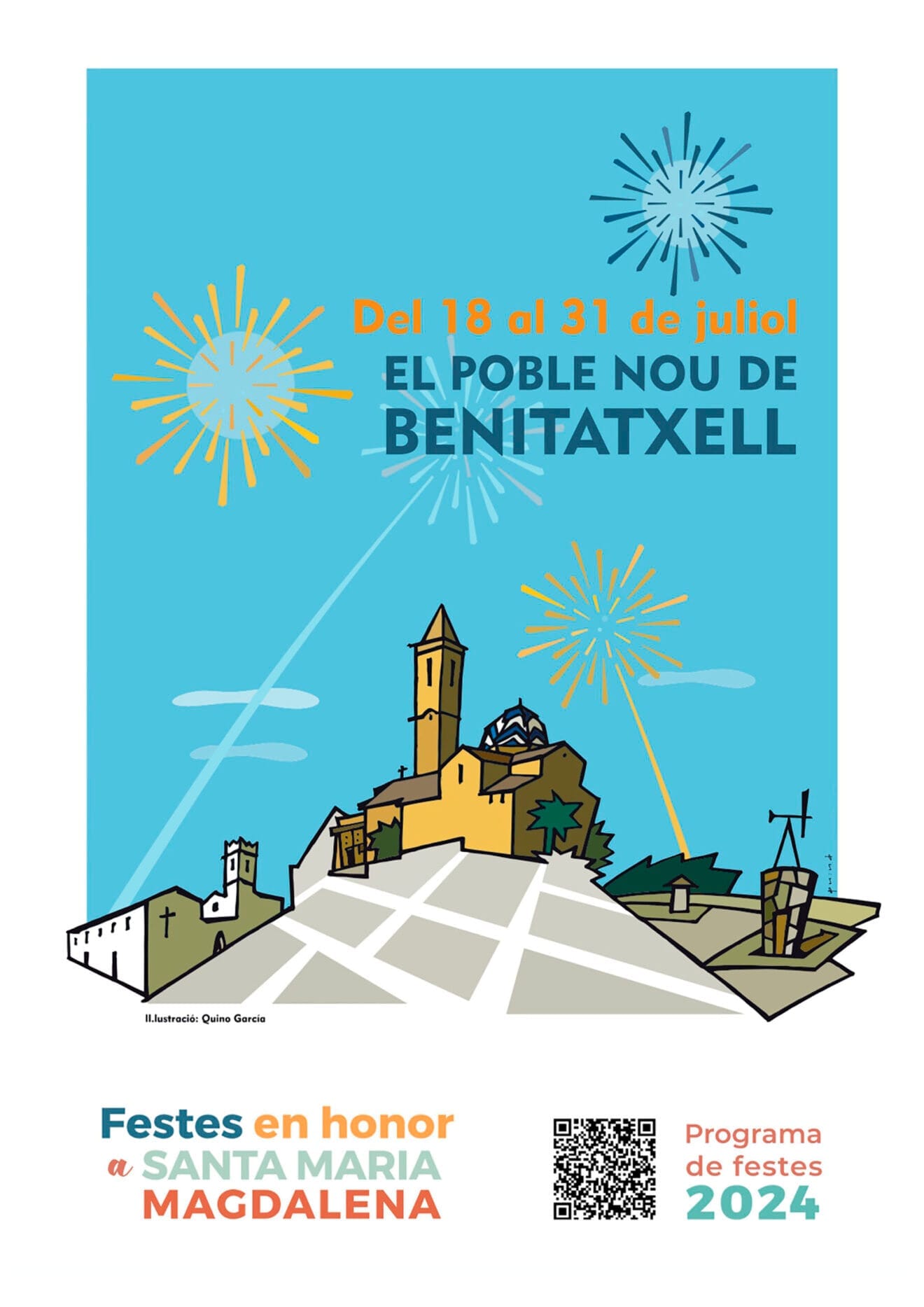 Portada del libro de fiestas patronales en honor a Santa María Magdalena de Benitatxell de 2024