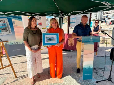 Presentación del cupón de la ONCE sobre la Playa de la Fossa de Calp