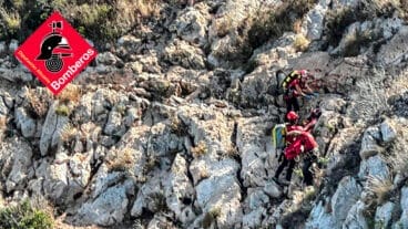Rescate del senderista caído en el Peñón de Ifach de Calp