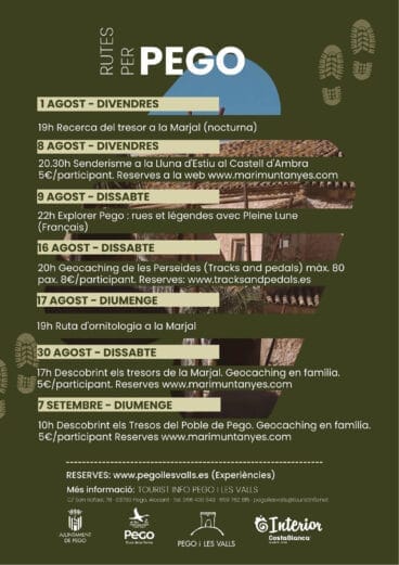 Rutas para el verano 2025 en Pego