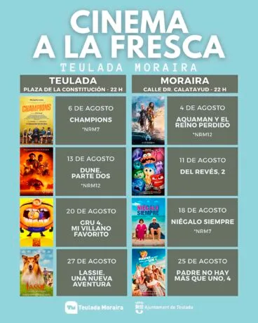 Cartel de Cinema a la Fresca 2025 en Teulada Moraira
