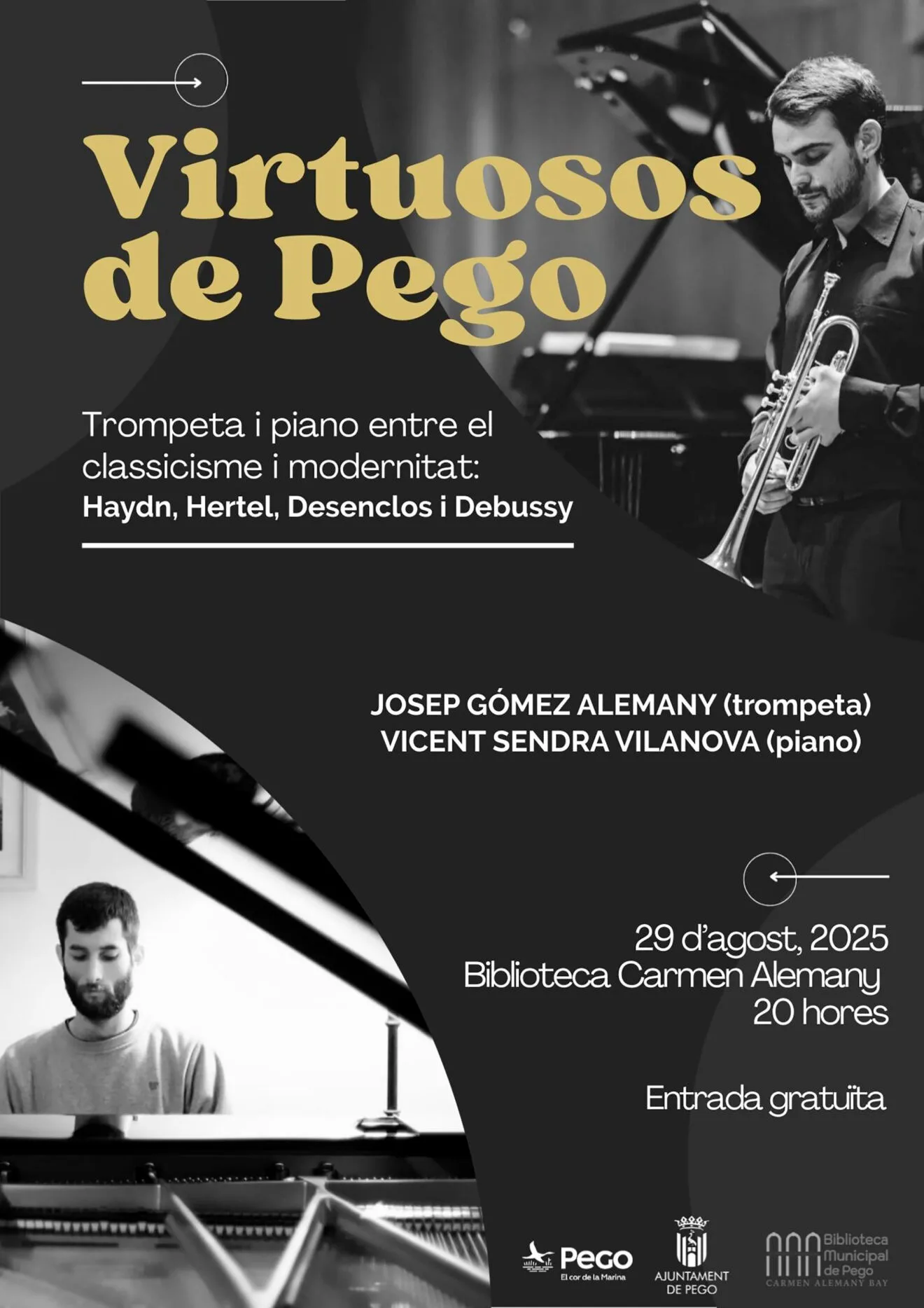 Cartel del concierto de final del verano en Pego