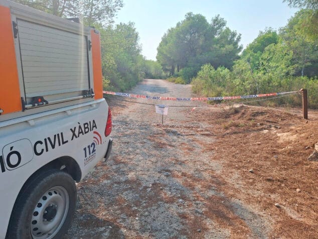 Imagen: Cierre de zonas en Xàbia