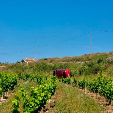 Coche precipitado a una finca en el camí Abiar Alta de Teulada tras un incidente en mayo de 2025