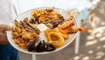 Fritura de pescado fresco en Cova del Mero