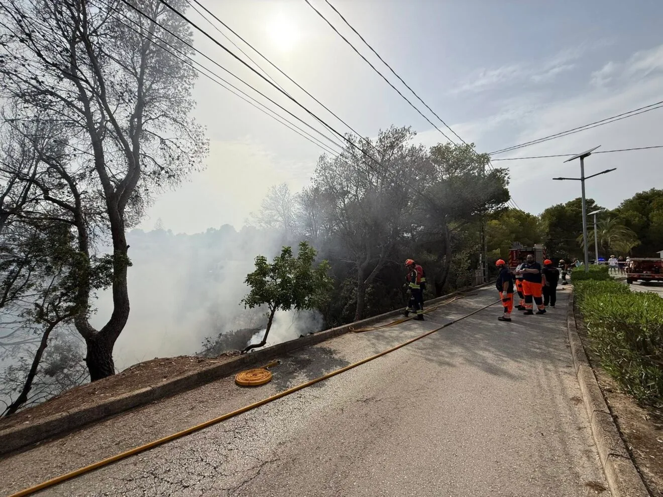 Humo del incendio en Teulada