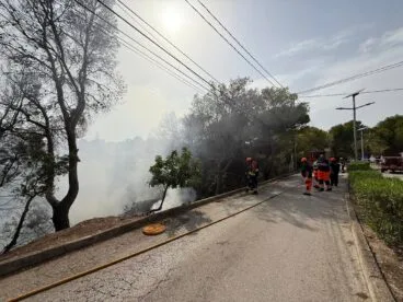 Humo del incendio en Teulada