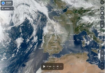 Imagen compartida por el Laboratorio de Climatología de la Universidad de Alicante – Fuente del mapa Zoom Earth