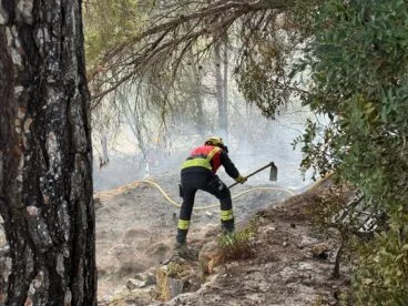 Labores de los Bomberos en Teulada