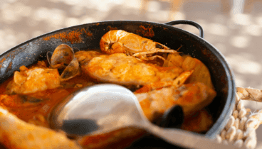 Llandeta de peix, especialidad de la casa en Cova del Mero