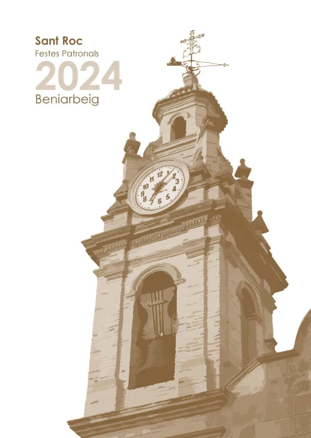 Programa de Fiestas Patronales de Beniarbeig Sant Roc 2024 1 Imagen: Portada del libro de fiestas de Beniarbeig de 2024