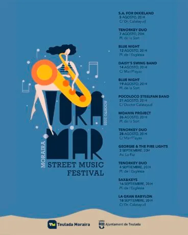 Programa de ‘Voramar Street Music Festival’ en Teulada Moraira 2025