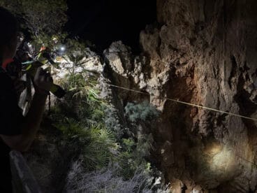 Sistema de rescate en la Falla del Moraig de Benitatxell