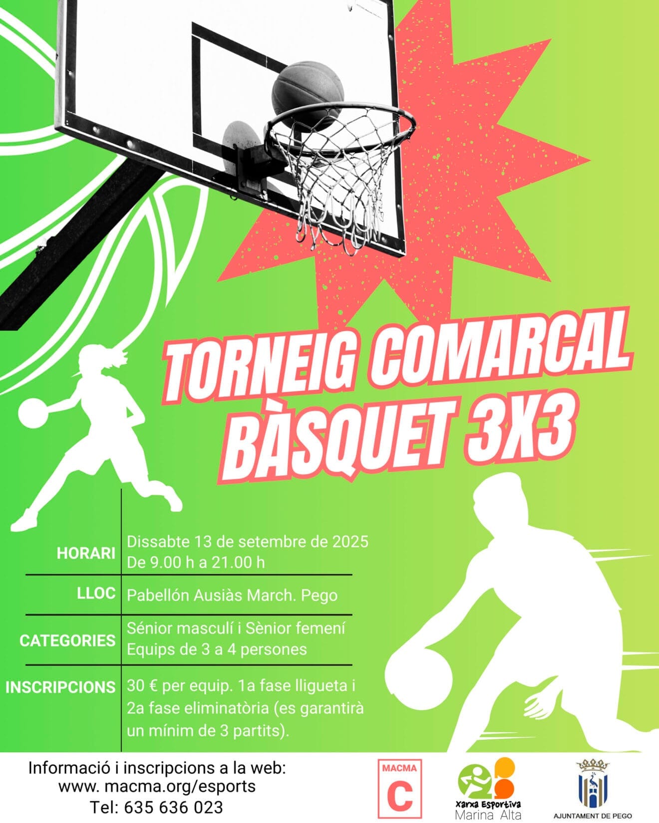Torneo de básquet 3x3 en Pego