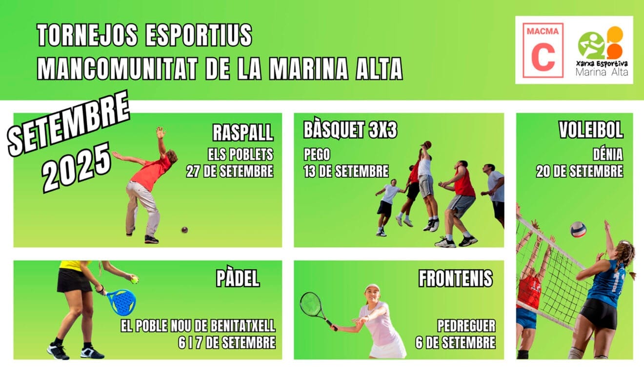 Torneos deportivos de las Xarxa Esportiva de la Marina Alta 2025