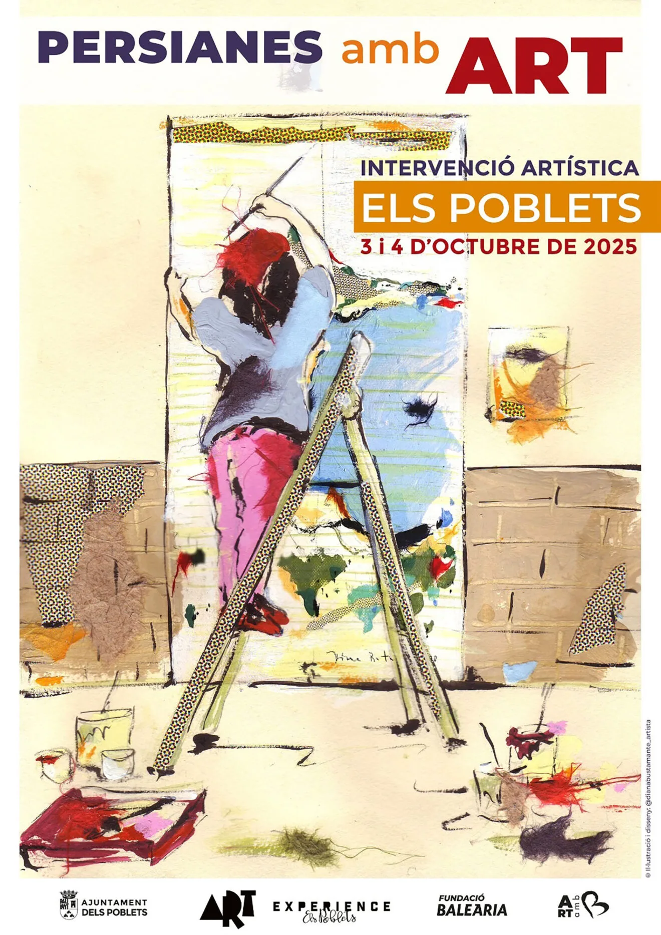 Cartel de la tercera edición de 'Persianes amb Art' en Els Poblets