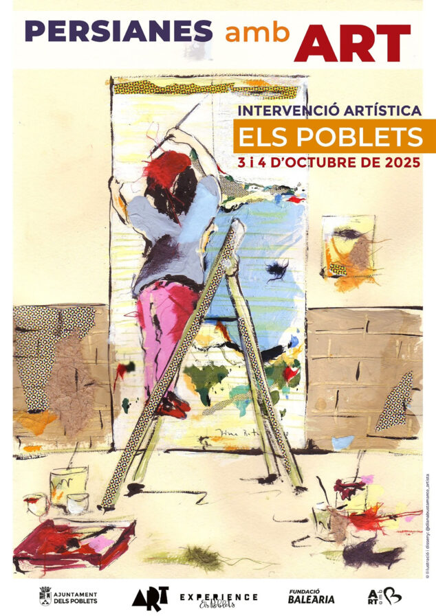 Els Poblets lanza la tercera edición de 'Persianes amb Art' y crea su nueva marca de turismo cultural 1 Imagen: Cartel de la tercera edición de 'Persianes amb Art' en Els Poblets