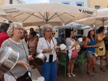 Topfschlagen-Demonstration in Orba für Gaza und Palästina
