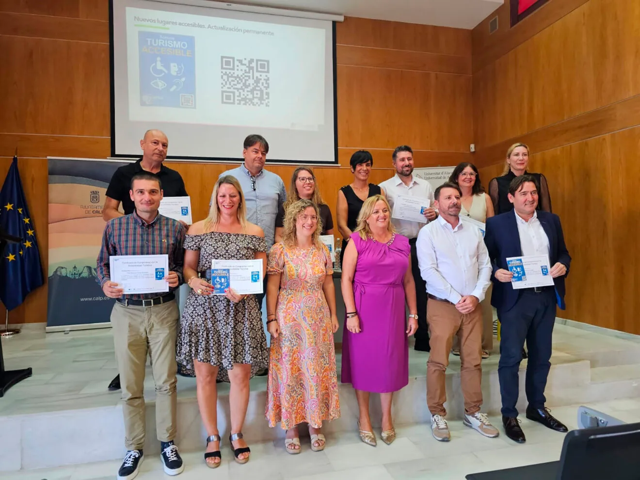 Entrega de certificados a empresas turísticas que cumplen con criterios en materia de accesibilidad en Calp