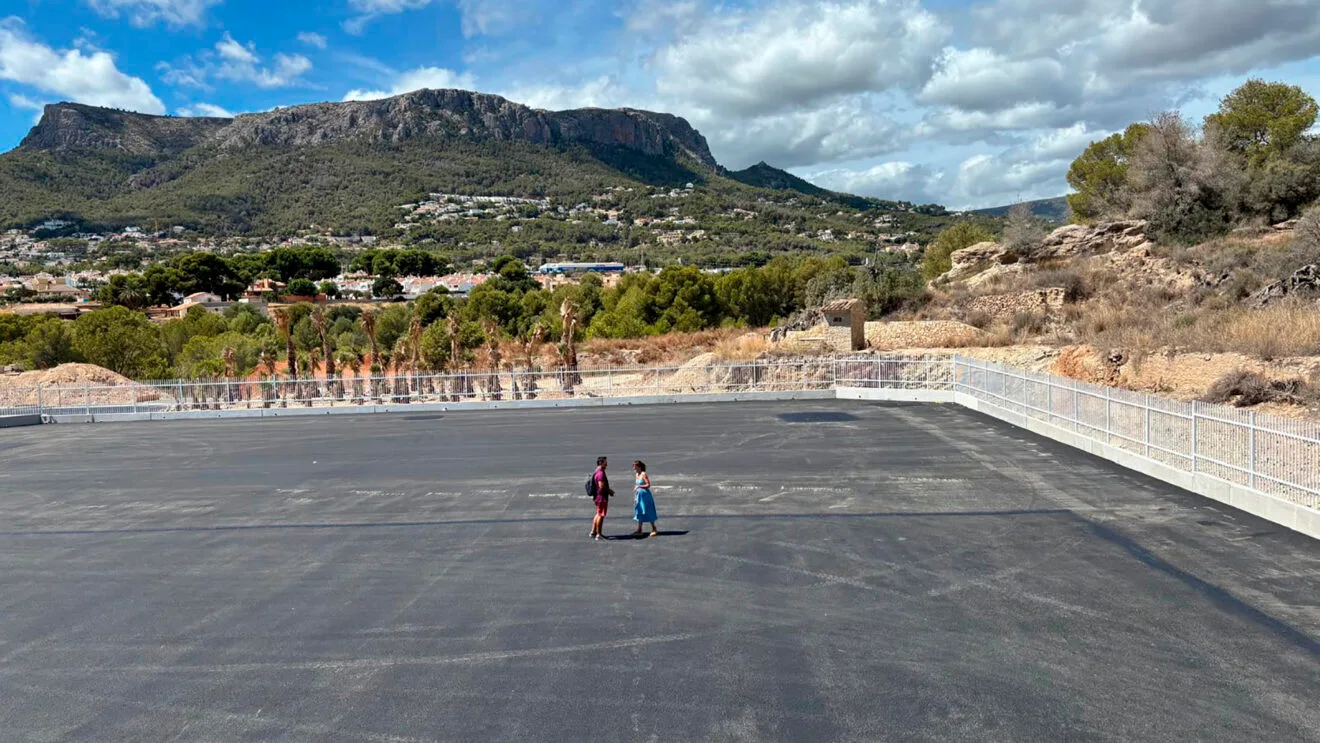 Espacio de recreo provisional del IES Les Salines