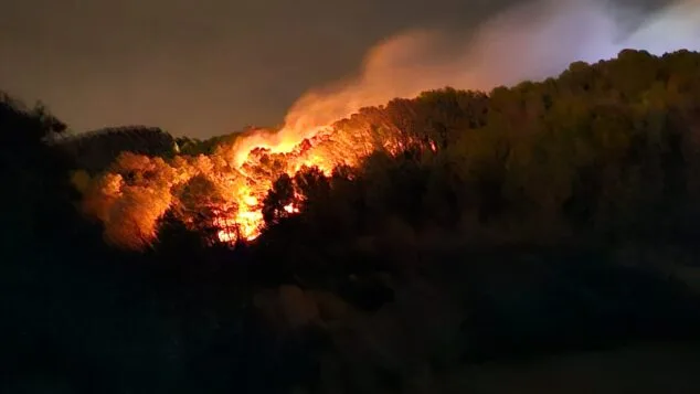 Imagen: Fuego en la partida Garduix de Calp