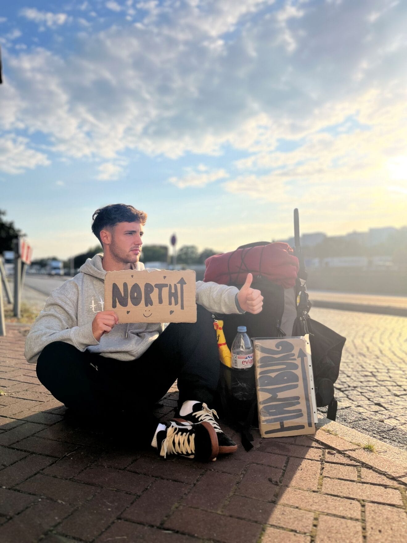 Haciendo autoestop para ir al norte