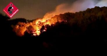 Incendio de la partida Garduix en Calp (2)
