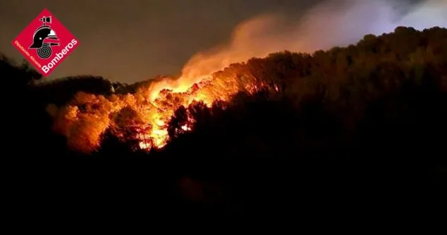 incendio de la partida garduix en calp 2