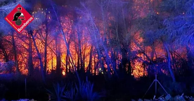 incendio de la partida garduix en calp 4