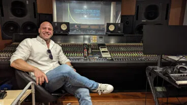 Javier Gil en los estudios Morricone en Roma