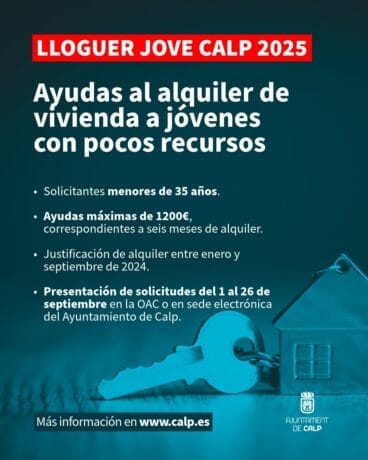 Ayudas al alquiler joven en Calp
