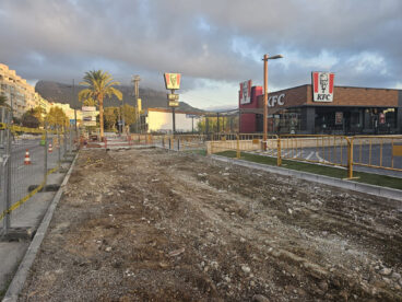 obras en la avenida de los ejercitos espanoles de calp