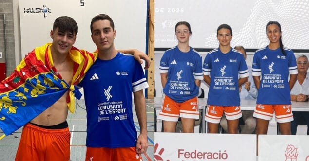 participacion de arnau mas y alma contri en el campeonato de europa joven de pilota