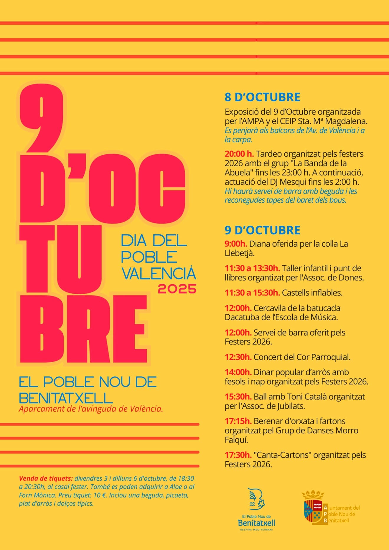 Programación del 9 d'Octubre 2025 en Benitatxell