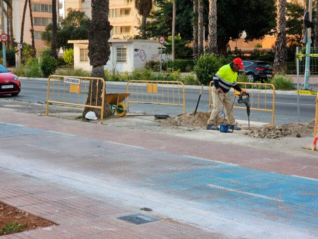 Imagen: Remodelación del carril bici de un tramo de la avenida de los Ejércitos Españoles de Calp