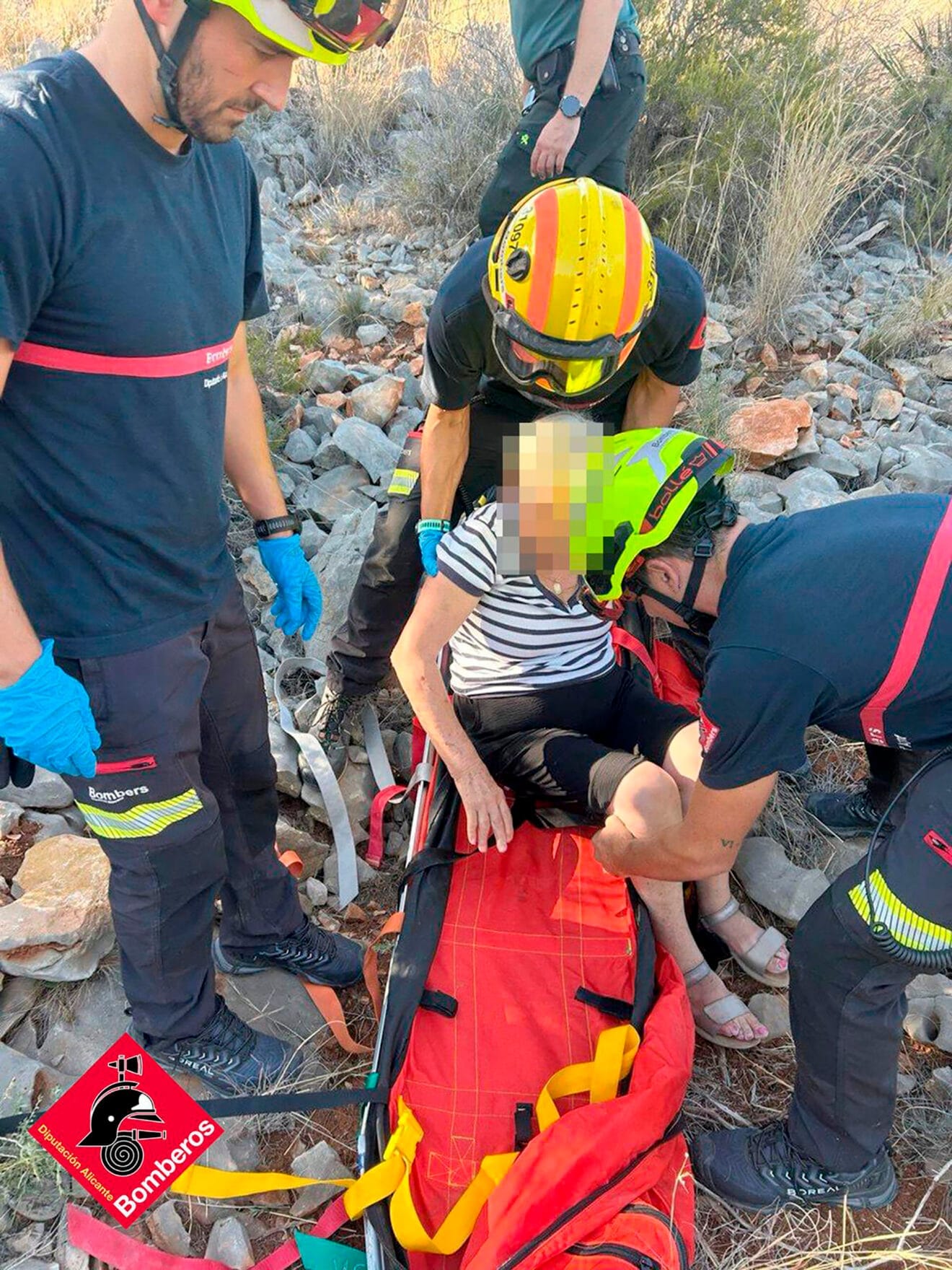 Rescate de la mujer desaparecida en Benissa