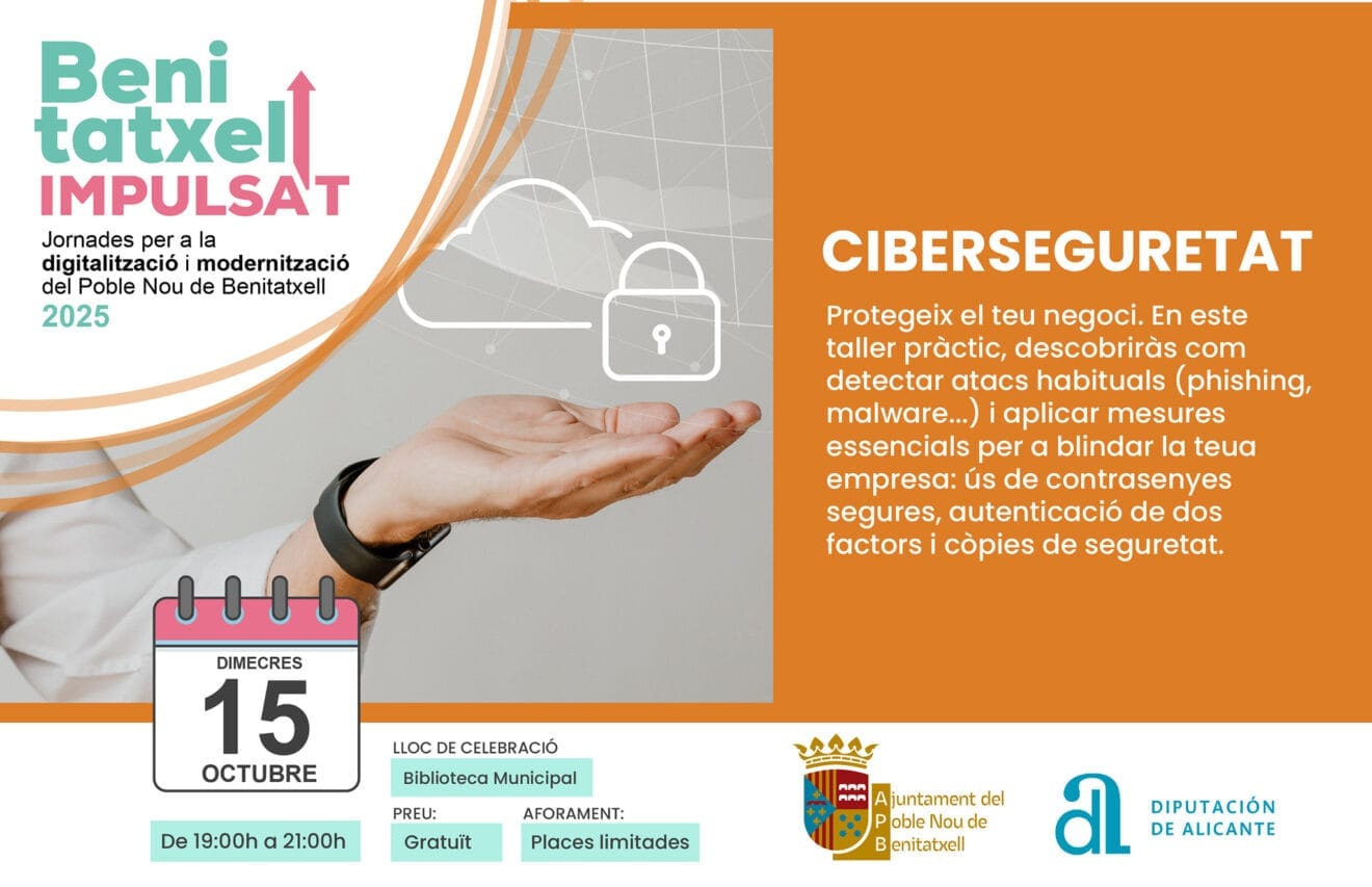 Taller sobre ciberseguridad de las Jornadas de digitalización y modernización 'Benitatxell Impulsa’t'