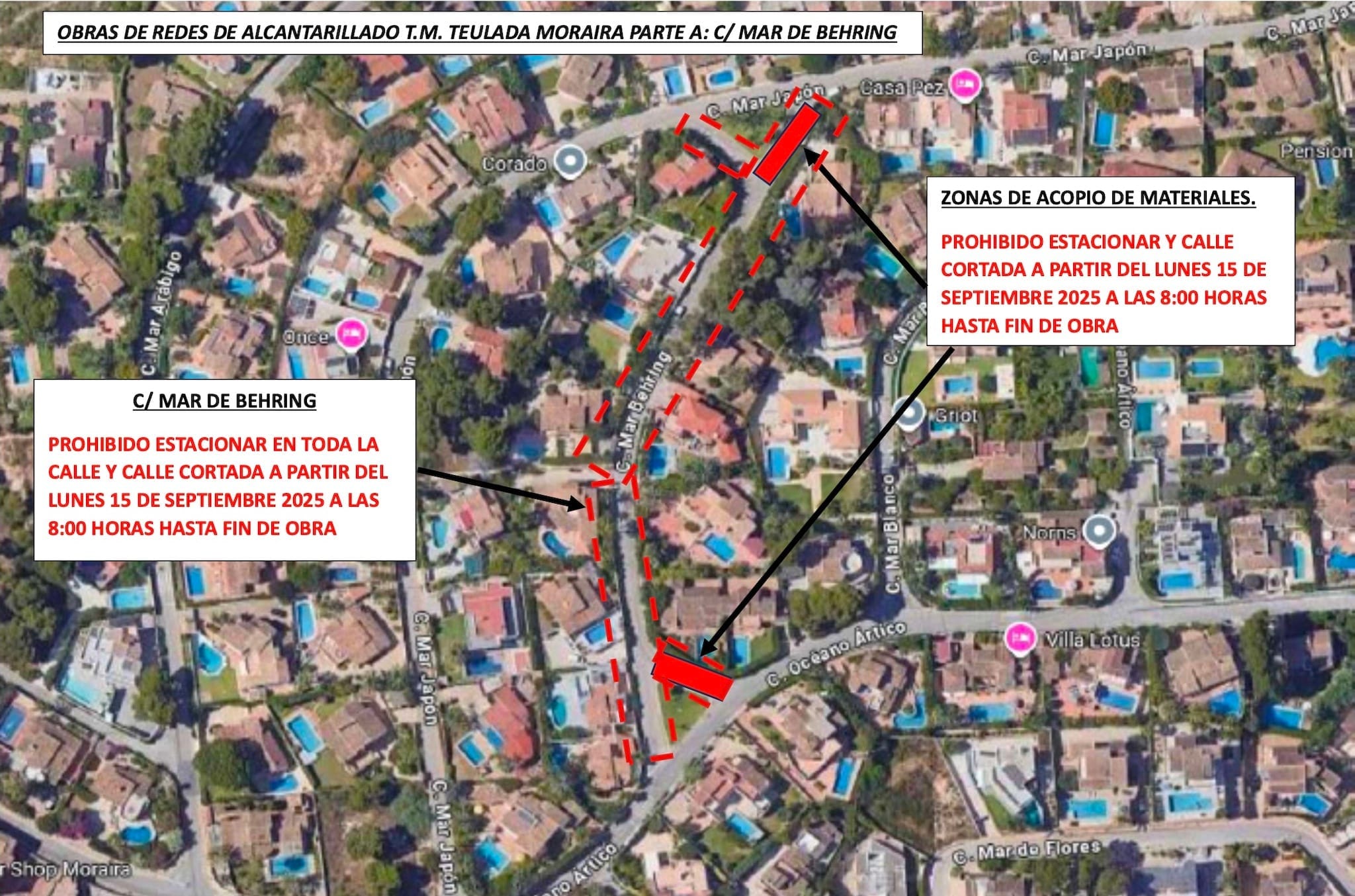 teulada inicia la renovacion de su red de saneamiento en cuatro calles del municipio