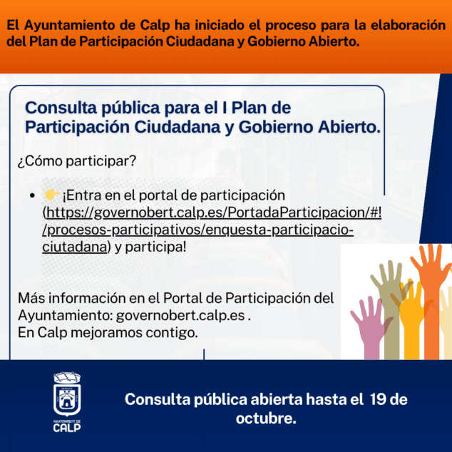 Imagen: Información sobre la consulta pública de Calp