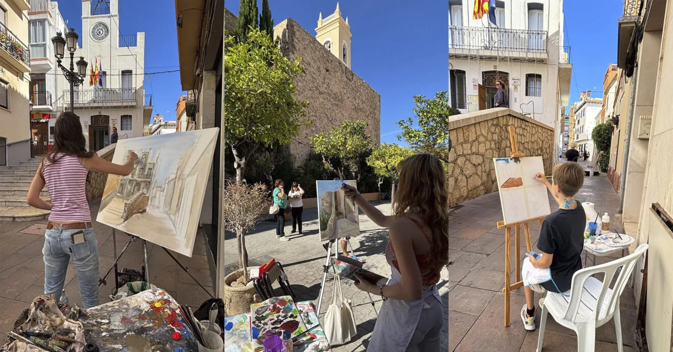 Artistas del X Concurso de Pintura al Aire Libre de Calp este 2025