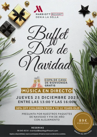 Buffet del día de Navidad en Hotel Dénia Marriott La Sella