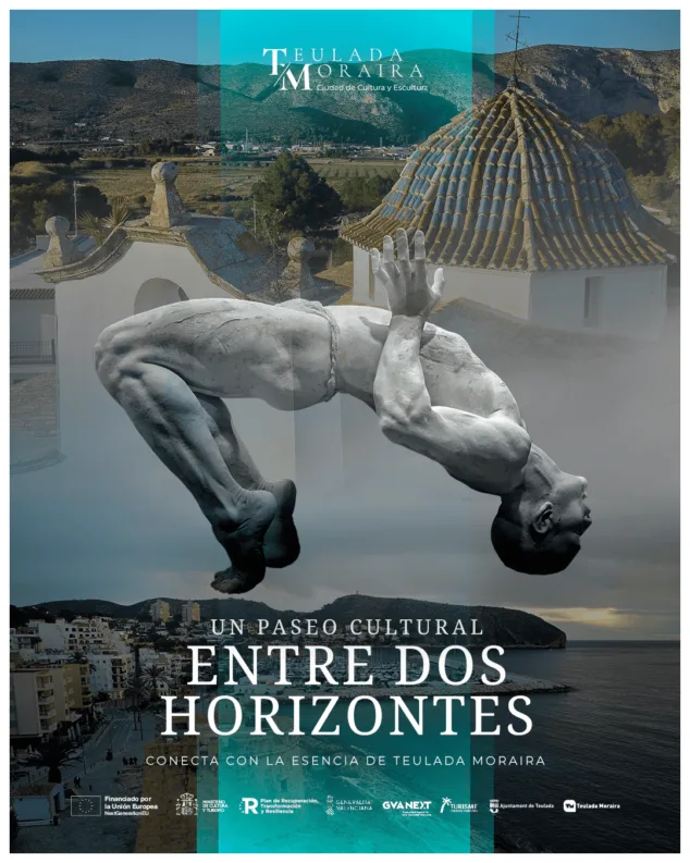 Imagen: Cartel Teulada Moraira, ciudad de cultura y escultura