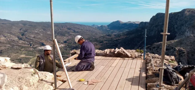 La Vall de Gallinera salva del colapso al Castell de Benissili: más de 270.000 euros para su conservación 7 castell de benissili con trabajos de conservacion 05