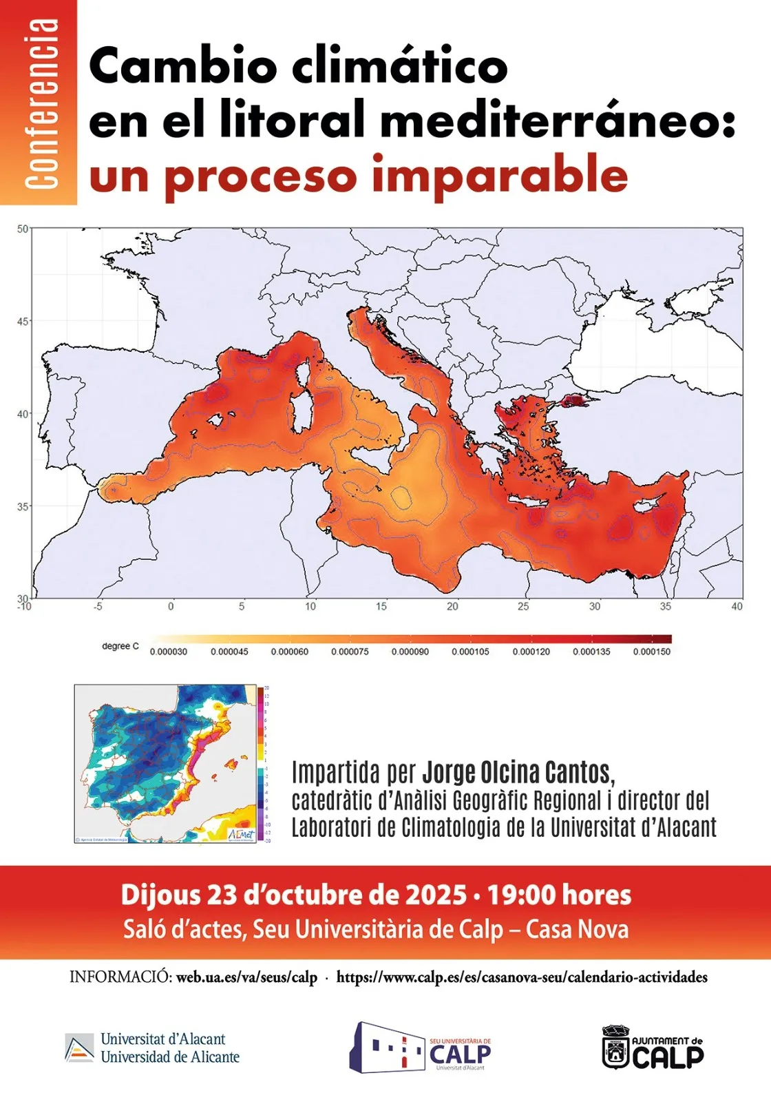 Charla sobre el cambio climático en Calp