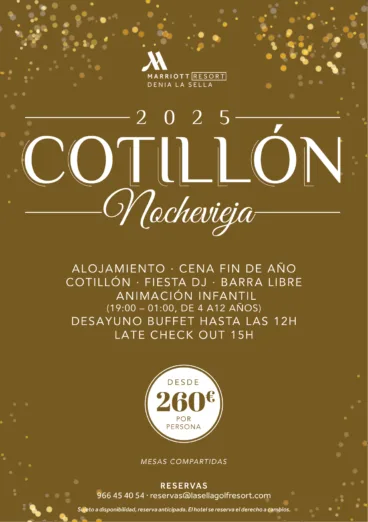 Cotillón de Nochevieja en Hotel Dénia Marriott La Sella