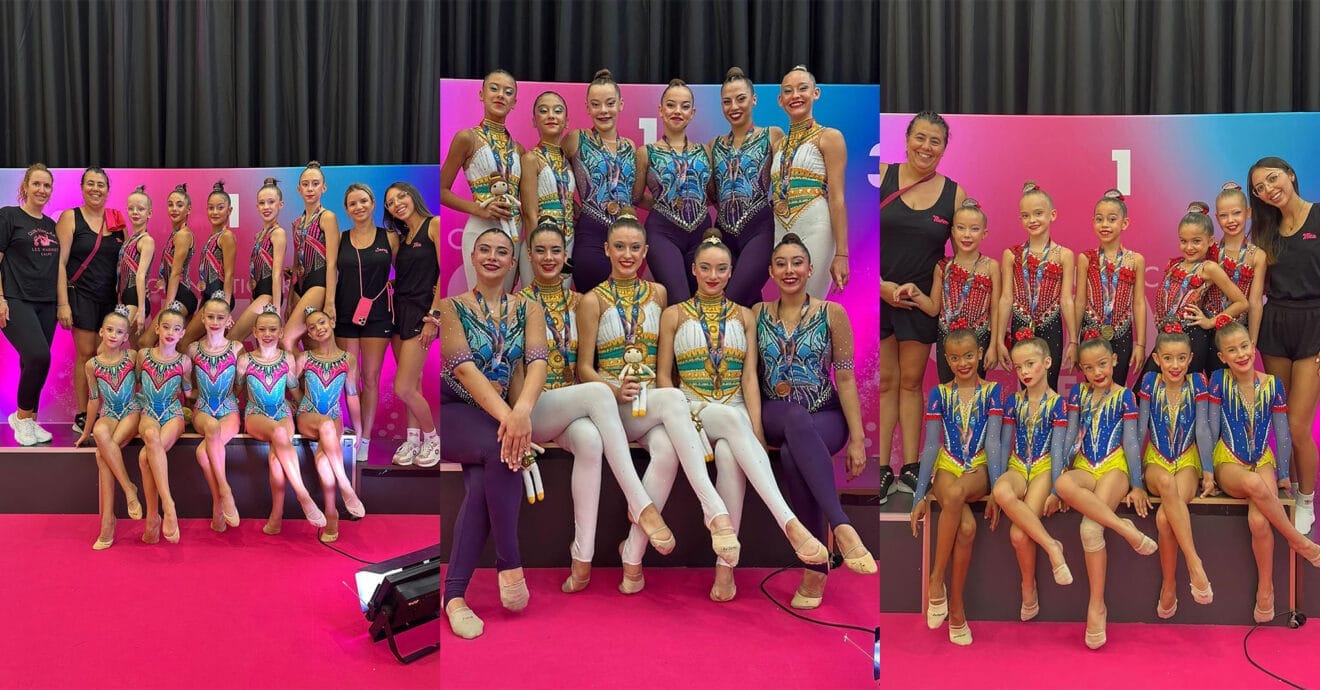 El Club Gimnasia Les Marines de Calp en el provincial base de conjuntos