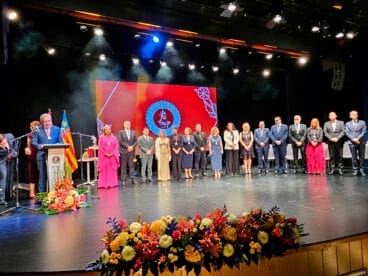 Juan Manuel del Pino en la lectura del manifiesto institucional del Día de la Comunitat Valenciana