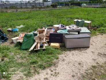 La recogida de residuos de los voluntarios actuales.